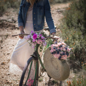 vélo, bicyclette, fleurs, décorations florales