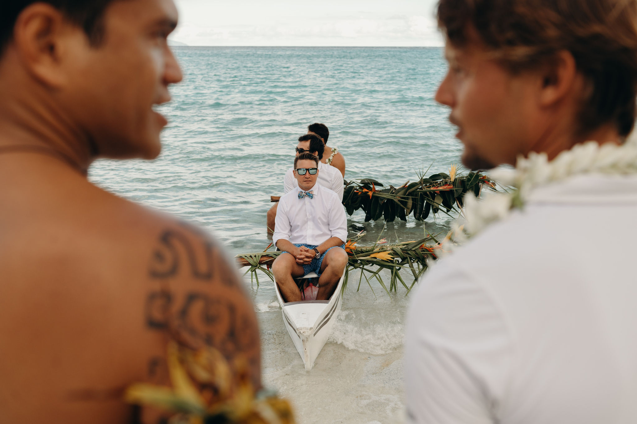 pirogue, barque mariage, tahiti mariage, plage mariage