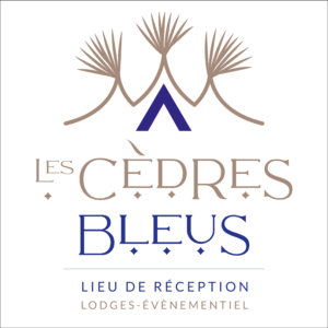 logo Les Cèdres Bleus, lieu de réception mariage, réception Perpignan, Logo illustration Crayon Citron, Domaine de réception mariage Perpignan