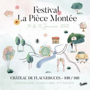 affiche salon du mariage Montpellier, festival mariage Montpellier, salon du mariage, 14 et 15 janvier 2023