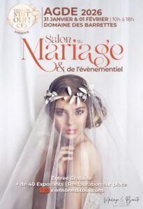 affiche salon du mariage Agde, Viens On S'Dit OUI, salon du mariage Béziers, salon du mariage Occitanie