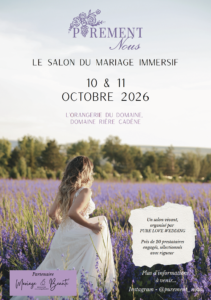 Salon du mariage Perpignan, Purement Nous, salon immersif, 10 et 11 octobre 2026, Salons du mariage Occitanie 2026, salons du mariage Pyrénées-Orientales