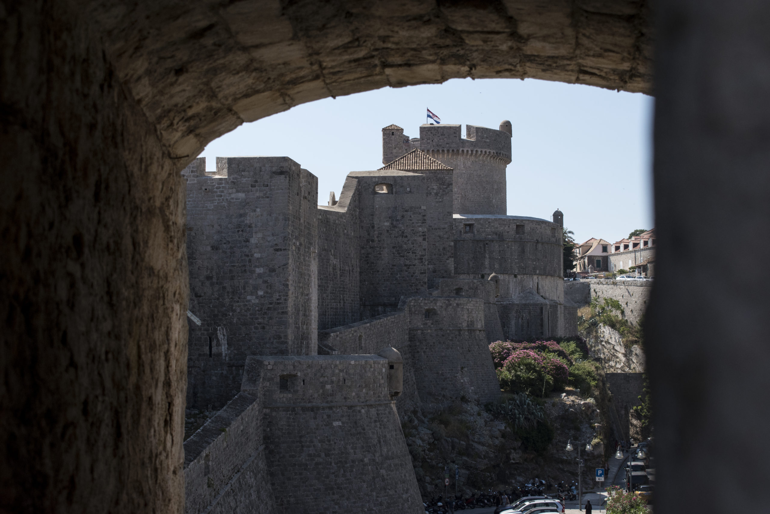 Croatie, voyages, ville, rempart, vue remparts