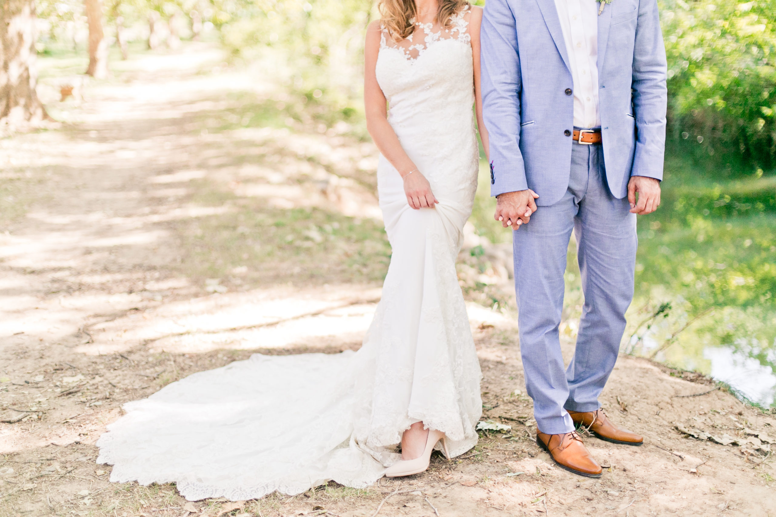 robe de mariée, robe sirène, costume bleu, mariés, couple
