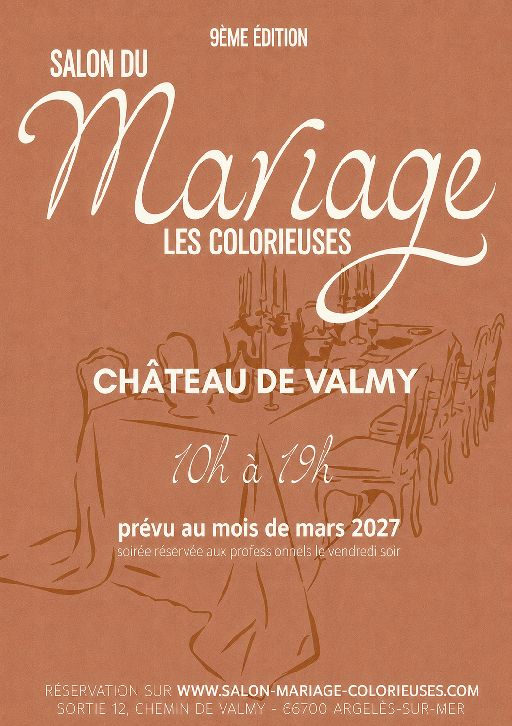 salon du mariage Les Colorieuses, Salon du mariage Perpignan, mars 2027, agenda mariage Perpignan 2027, salons du mariage Perpignan 2027, salon du mariage Argelès-sur-Mer, salons du mariage 2027 en Occitanie