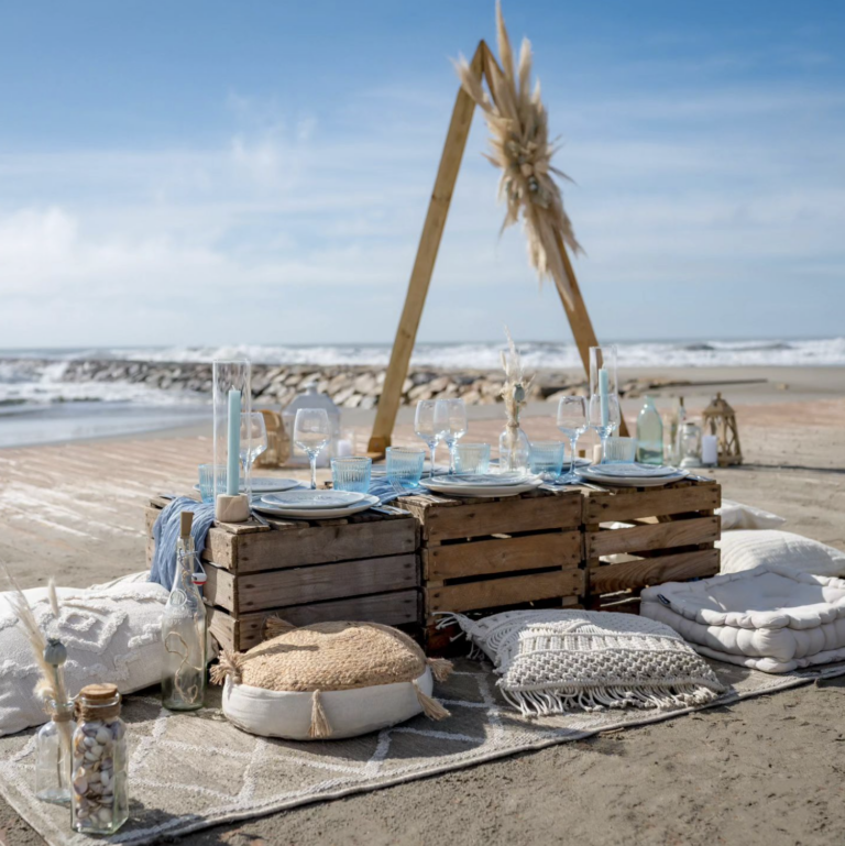 Decoration de mariage sur la plage Lil Events 30 Gard 768x769