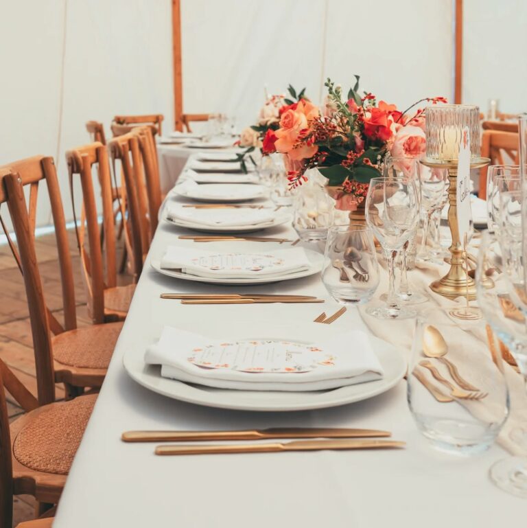 Decoration de tables Rose et Marguerite 768x769
