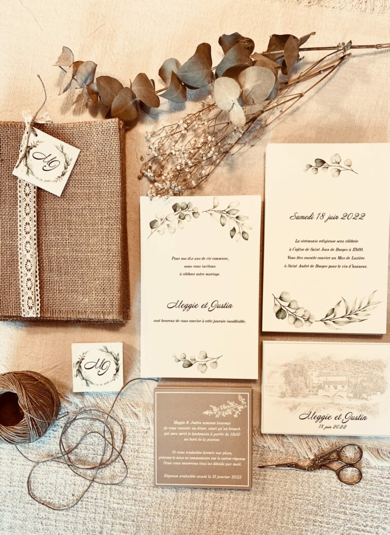 Flatlay carterie par Les Faire Part de Sophie a Montpellier scaled 1 768x1055