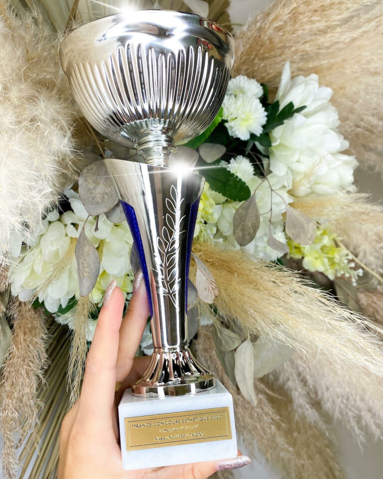 France concours esthetique categorie extension de cils a cils 2eme place Amazonite Beaute 768x960