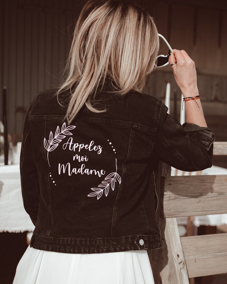 Veste customisee par Anna Cie Beziers
